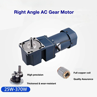 Moteur à induction monophasé AC 90 mm 120 W avec réducteur à engrenages coniques hélicoïdaux à 90 degrés pour machine d'emballage, protection IP20, IE2