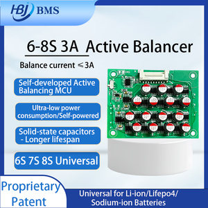 맞춤형 고전류 3A 액티브 배터리 밸런서 (6S-8S LFP/리튬/나트륨 이온용) 초저전력 소비 및 자가 전원 공급 - Product Image 2