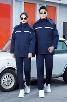 Veste de travail uniforme en coton épais de haute qualité, haute visibilité, réfléchissante, coupe-vent, anti-froid, anti-statique pour l'hiver