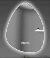 Bathnologie Design populaire professionnel Éclairage LED Miroir d'art de salle de bain intelligent de forme irrégulière personnalisé