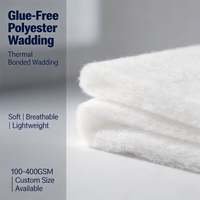 Ouate en polyester thermocollée 200 GSM, moelleuse, douce, sans colle, respirante, pour l'isolation des vestes matelassées, manteaux et vêtements d'hiver
