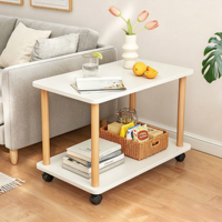 Petite table basse carrée moderne et mobile pour chambre à coucher, appartement, usage domestique, avec rangement portable, design simple