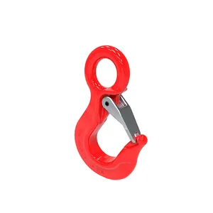 Sling Hook G80 Safety Hook Alloy Steel Eye Sling Hook /casting Crane Hook/eye Hook With Safety Catch