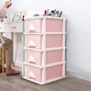 Organizzatore per Casa <span class=keywords><strong>con</strong></span> 4 Cassetti in Plastica Colorata, Armadietto a Nuvola per Stoccaggio - Product Image 2