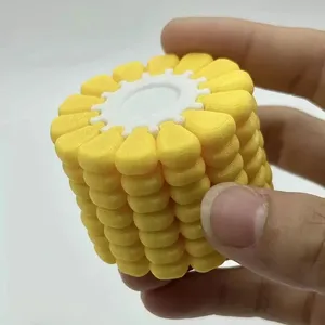 Jouets amusants : Cube magique en forme de maïs imprimé en 3D, Puzzle <span class=keywords><strong>Tetris</strong></span> anti-stress, Jouets originaux stimulant le développement cérébral - Product Image 2
