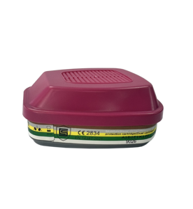 Masque respiratoire intégral homologué CE, grande vision, avec filtres combinés A1B1E1K1 et P3, en silicone réutilisable, 3 couches. - Product Image 4