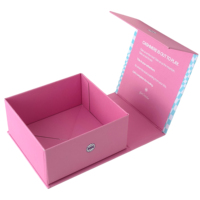Individuell Bedruckte Rosa Flache Magnetische Geschenkbox mit Markengeschichten-Aufdruck für Bekleidung und Accessoires