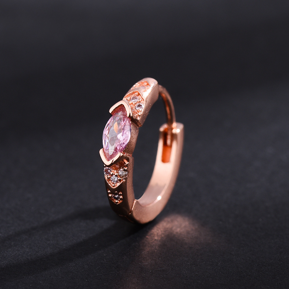 Rose gold Horus earrings [one]