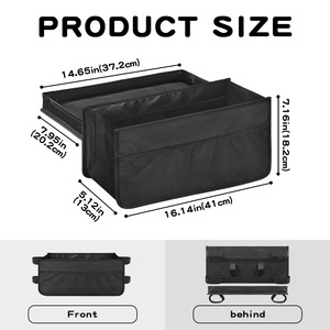 Foldable Walker Basket With Organizer Pockets For Walking Aid Accessories Oxford Material Aluminum Frame Support - Product Image 5