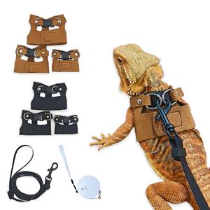 Neues Design Luxuriöses PU-Leder Reptilien-Leinen-Set mit Geschirr für Kleintiere - Product Image 1