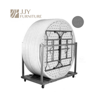JJY-ZDZ-G001 Offre Spéciale 4ft 5ft 6ft banquet table ronde pliante en plastique pour événements mariage table à manger ronde en plastique