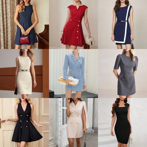 Commercio all'ingrosso produzione <span class=keywords><strong>femminile</strong></span> <span class=keywords><strong>abito</strong></span> <span class=keywords><strong>da</strong></span> donna personalizzato Oem di alta qualità modesto formale elegante Mini abiti <span class=keywords><strong>da</strong></span> carriera per le donne - Product Image 3