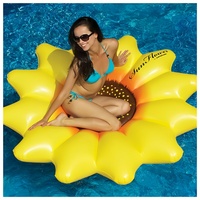 Flotteurs gonflables de piscine de radeau de partie de l'eau de plage de tournesol, matelas flottant de piscine gonflable à vendre