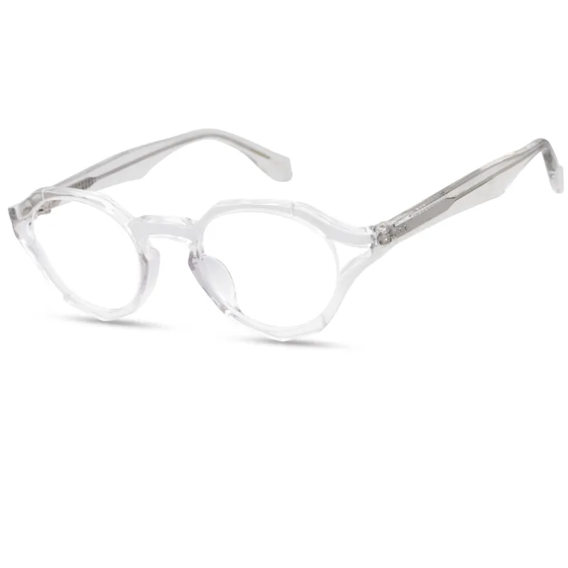 The new retro trend for men and women can be matched with the frame of short-sighted polygonal glasses