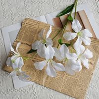 Bunga Anggrek Sutra Buatan, Delikat, Cerah, Mewah, Modern, Buatan Tangan, Tahan Lama untuk Dekorasi Rumah, Hotel, Pernikahan, Pesta, Natal