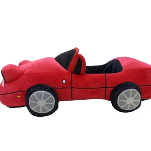 Hot and New design plush speed racer car slippers plush car shaped shoes custom