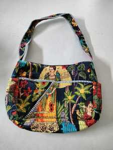 Bolsa de Viaje de Fin de Semana de Lujo Hecha a Mano, con Estampado de Bloques de Algodón, Acolchada, de Gran Capacidad, Resistente, para Deportes, Viajes, Gimnasio, Yoga - Product Image 6
