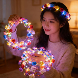 <span class=keywords><strong>Guirlande</strong></span> <span class=keywords><strong>lumineuse</strong></span> LED, couronne de fleurs, serre-tête, <span class=keywords><strong>guirlande</strong></span> pour filles, fête des mères, <span class=keywords><strong>enfant</strong></span> - Product Image 2