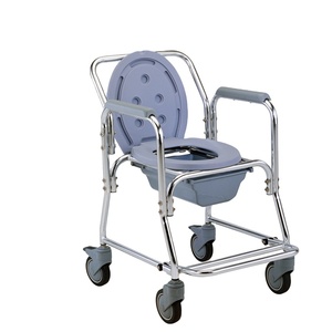Ky699l baño inodoro orinal silla adulto reposabrazos silla de ruedas con baño de aluminio de peso ligero cómoda silla de ruedas - Product Image 1