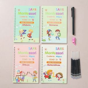 4 Cuadernos Mágicos Reutilizables de Caligrafía Árabe para Práctica de Escritura a Mano, Libros de Impresión para Niños - Product Image 2
