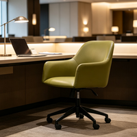 Fauteuil pivotant pour l'hôtellerie, réglable en hauteur, rembourré en PU, chaise de bureau pour hôtel, bureau d'affaires, salle de conférence