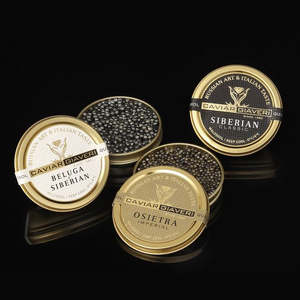 Boîte de conserve de luxe de qualité alimentaire couleur or 10g 30g 50g 100g 125g <span class=keywords><strong>250g</strong></span> boîte d'emballage ronde en étain de thon au <span class=keywords><strong>caviar</strong></span> - Product Image 6