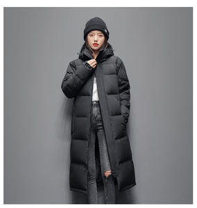 Tout nouveau unisexe doudoune mode hiver doudoune mince Style coréen à capuche Couple manteau femmes hiver Long pardessus - Product Image 3