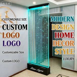 Mur d'eau à bulles avec éclairage LED aux couleurs changeantes, fontaine d'intérieur, panneau mural à bulles d'eau - Product Image 6