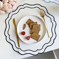 Napperons brodés de haute qualité Ychon, tissus lavables pour la maison, en polyester, pour table à manger