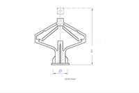 Cheville d'expansion en plastique pour plaques de plâtre et briques creuses, boulon d'ancrage M8 pour béton