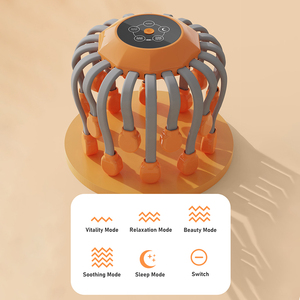 2024 mejorado Smart Tms vibración cuerpo completo relajación cuero cabelludo máquina de masaje de cabeza alivia la fatiga pulpo masajeador de cabeza eléctrico - Product Image 2