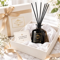 Diffuseur d'ambiance de luxe 50 ml – Parfum d'intérieur en bouteille de verre avec bâtonnets – Huiles essentielles naturelles