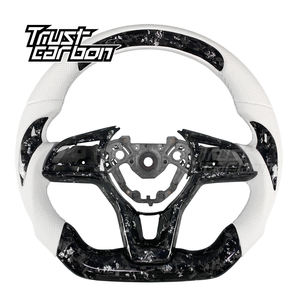 Volant en fibre de carbone forgée argentée personnalisé pour <span class=keywords><strong>Nissan</strong></span> Altima Teana 2018-2026 Qashqai Kicks NP300 Navara <span class=keywords><strong>Juke</strong></span> Rogue Sunny - Product Image 1