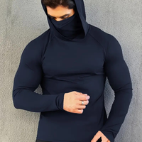 Vêtements de fitness Logo personnalisé Polyester élastique Compression escalade hiver course GYM entraînement à capuche cyclisme couche de base chemise
