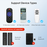 Télécommande universelle intelligente Tuya WiFi infrarouge pour TV, DVD, climatiseur, intégration Alexa Google Home, LED, plastique