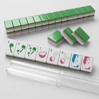 Jeu de Mahjong Riviera : Tuiles Tropicales, Palmiers, Parasol, Verre de Mer – Jeu de Table de Voyage