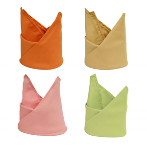 Serviettes <span class=keywords><strong>en</strong></span> tissu pour restaurant, motif uni teint, 100 % polyester, pour décorations de table de fête, d'hôtel et de mariage - Product Image 1