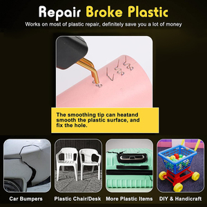 Pistola soldadora de plástico de gran potencia, Kit de soldadura de plástico de 120W, reparación de grietas de parachoques, máquina soldadora de plástico <span class=keywords><strong>con</strong></span> <span class=keywords><strong>grapas</strong></span> de 400 Uds. - Product Image 5