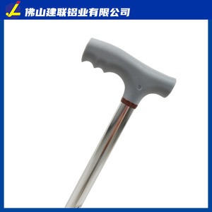 Bastón telescópico de aleación de aluminio con punta de goma ajustable en altura para personas mayores, soporte para senderismo - Product Image 2