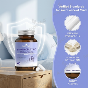 Capsule di Acido Gamma-Amminobutirrico AegleWell OEM, Senza Sapore, Facili da Deglutire per Calma Diurna e Supporto Notturno - Product Image 3