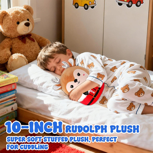 Peluche di <span class=keywords><strong>Cervo</strong></span> Morbido e Abbracciabile di Alta Qualità, 10 Pollici, Decorazione Natalizia Ideale da Collezione - Product Image 4