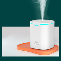 Grand humidificateur ultrasonique USB LED de 2000 ml, diffuseur d'huiles essentielles, purificateur d'air, faible bruit 36 dB, usage domestique, garantie 1 an