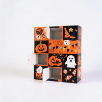 Calendrier de l'Avent de Noël personnalisé 12 jours, boîte mystère en papier, emballage cadeau compte à rebours, décoration de Noël, carton de rangement, vente en gros