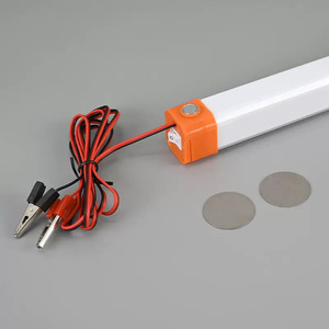 Led T8 Tube <b>Light</b> 4 Ft Dc12V With <b>Wire</b> Clips Switch Plastic Body Cob Chip For Night Market Stall Lighting - Product Image 2