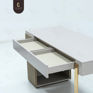 Mesa de oficina moderna y sencilla, escritorio pequeño, mesa de madera - Product Image 3