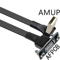 Kabel Ekstensi USB2.0 Male-to-female dengan Lubang Sekrup Panel Sasis yang Dapat Dikunci Kabel Ekstensi Antarmuka U Disk Superior