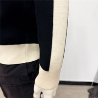 Cardigan en tricot zippé à col roulé pour homme, 100 % coton, manches longues, coupe courte, avec logo personnalisé, idéal pour l'hiver