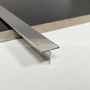 T Shape Metal Stainless Steel Transition Strips Corner <b>Tile</b> Trim Waterproof Durable Bathroom Molding Edge for Apartment - Product Image 6