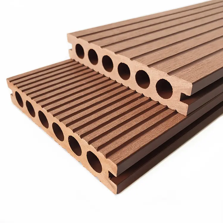 cheap artificial hardwood wpc decking garden fence hollow deck wpc wood plastic composite decking boards wood texture flooring