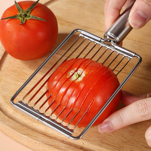 Trancheuse à tomates en acier inoxydable, coupe-fruits et légumes multifonction, outil de cuisine pour trancher le fromage, la viande et plus encore - Product Image 1
